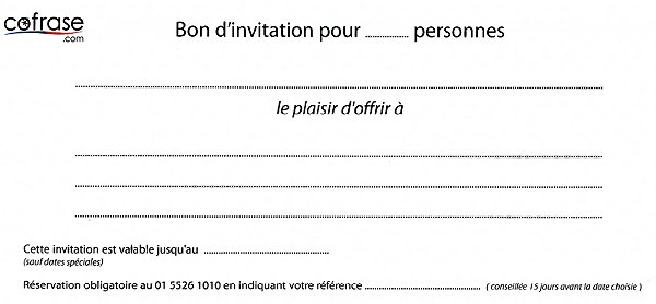 bon cadeau